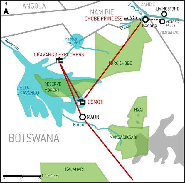 Carte Botswana