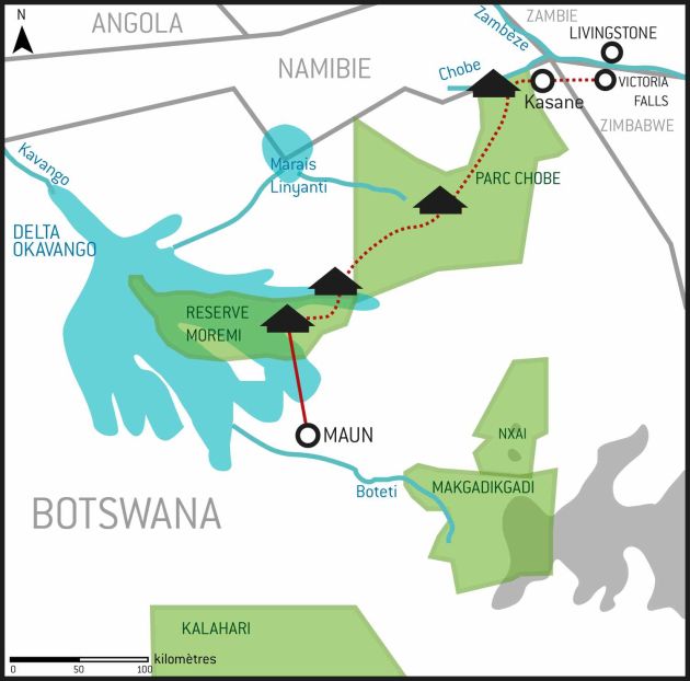carte Botswana