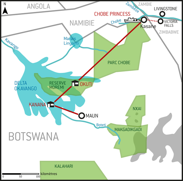 Carte Botswana