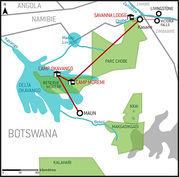 Carte Botswana
