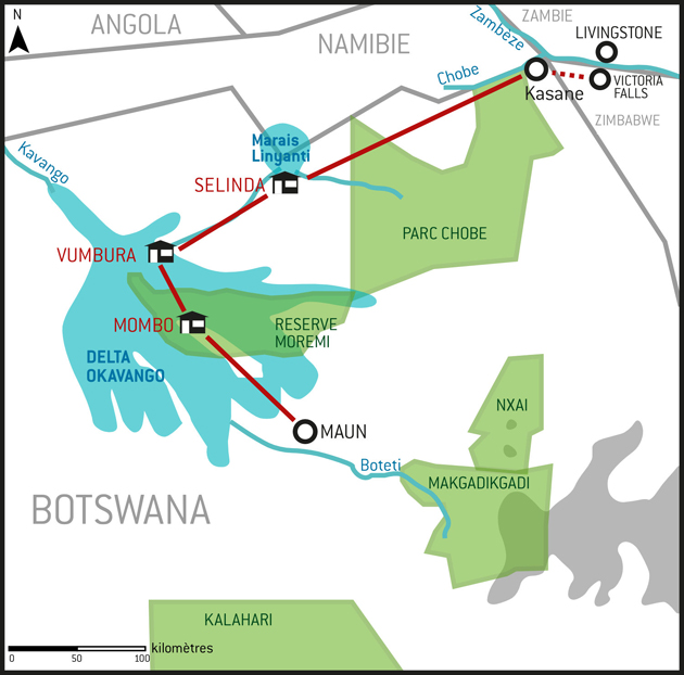 carte Botswana