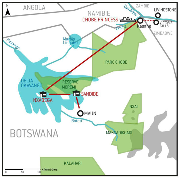 carte Botswana