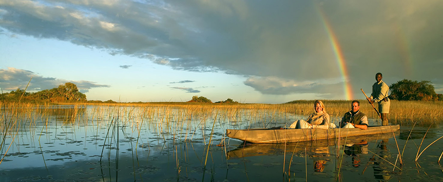 Mokoro dans l'Okavango