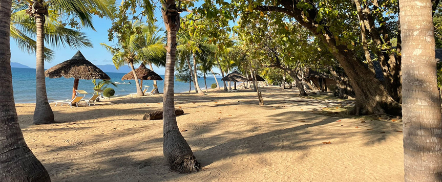 Plage au Eden Lodge