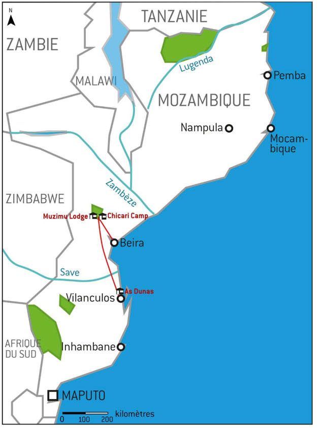 Carte Mozambiqued