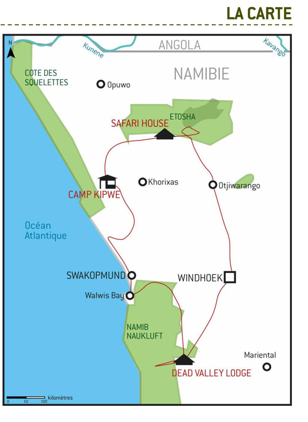 Carte Namibie