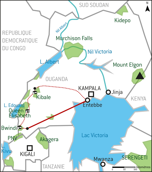 Carte Ouganda