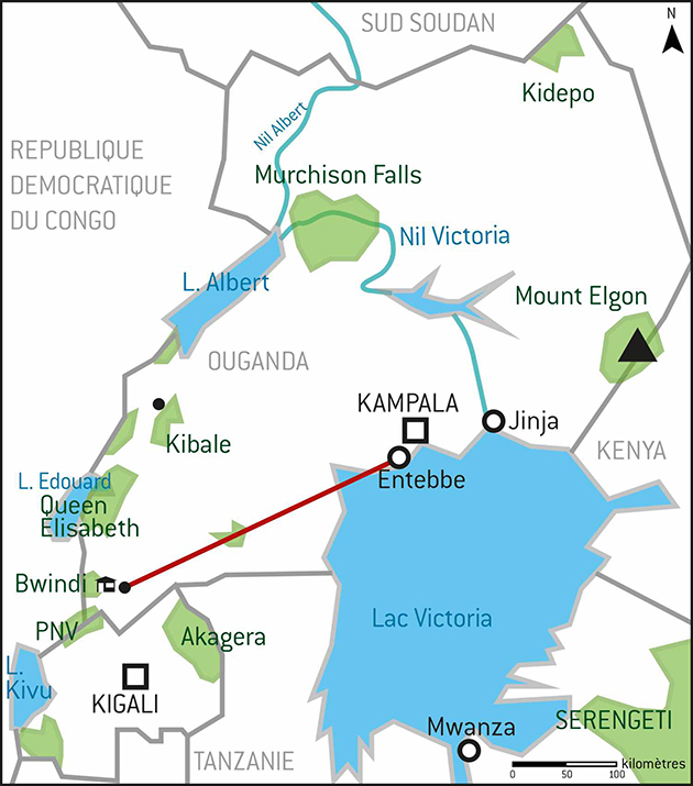 Carte Ouganda