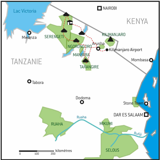 Carte Tanzanie
