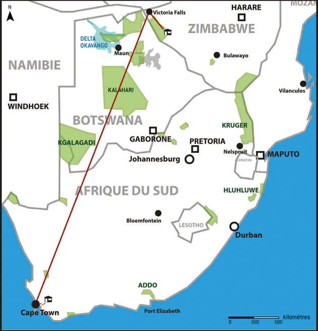Carte Zimbabwe