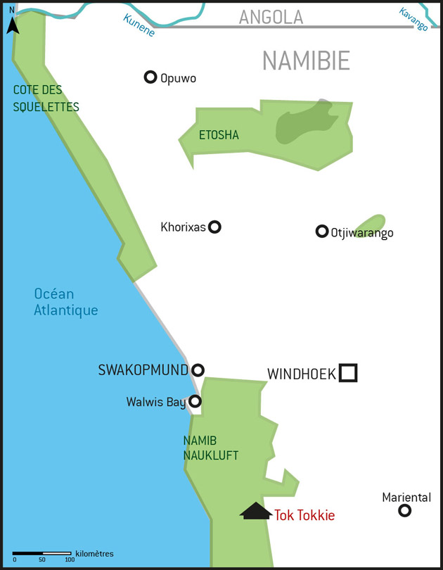 Carte Namibie